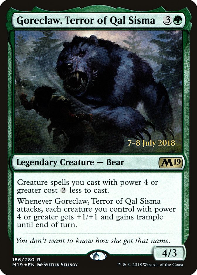 Goreclaw, Terror of Qal Sisma [Core Set 2019 Prerelease Promos] | L.A. Mood Comics and Games