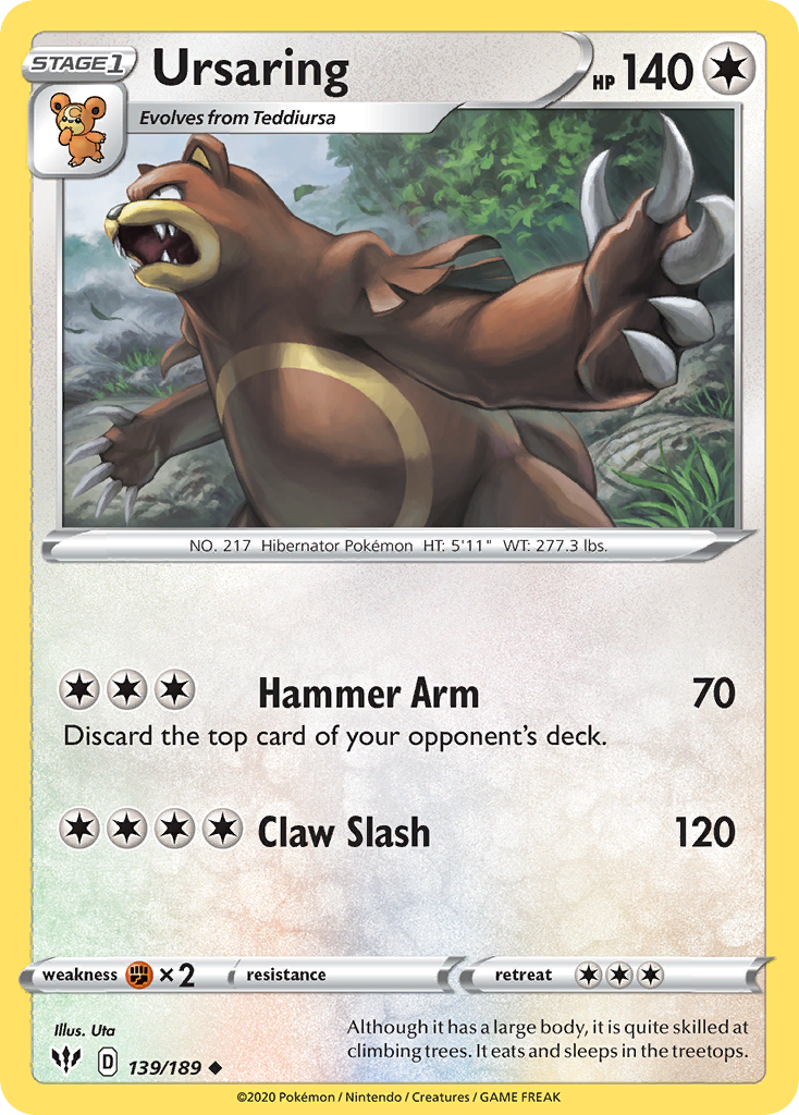 Ursaring (139/189) [Sword & Shield: Darkness Ablaze] | L.A. Mood Comics and Games