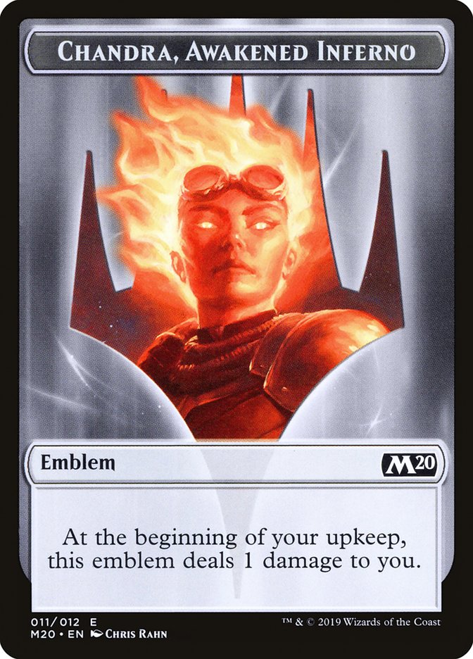 Chandra, Awakened Inferno Emblem [Core Set 2020 Tokens] | L.A. Mood Comics and Games