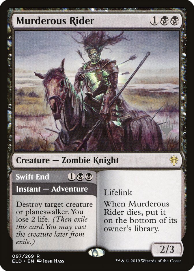 Murderous Rider // Swift End (Promo Pack) [Throne of Eldraine Promos] | L.A. Mood Comics and Games