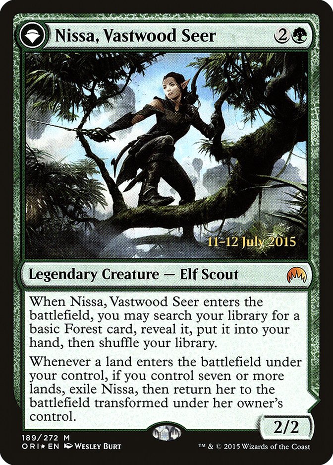 Nissa, Vastwood Seer // Nissa, Sage Animist [Magic Origins Prerelease Promos] | L.A. Mood Comics and Games