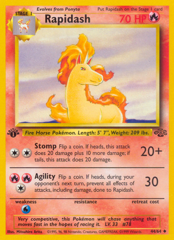 Rapidash (44/64) [Jungle 1st Edition] | L.A. Mood Comics and Games
