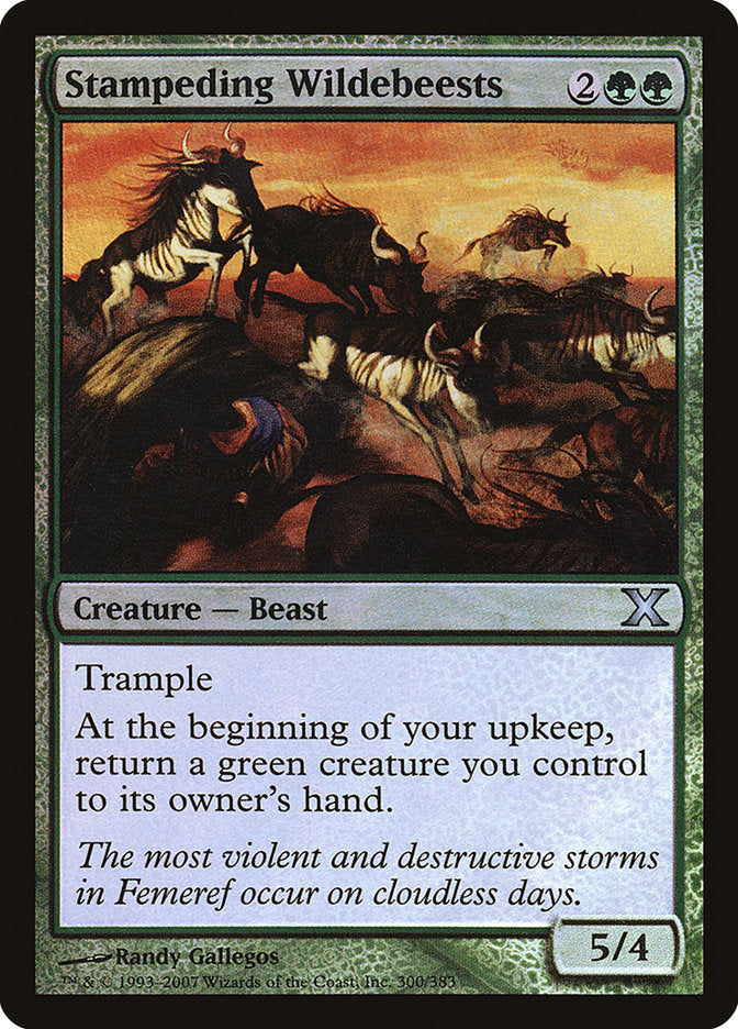Stampeding Wildebeests (Premium Foil) [Tenth Edition] | L.A. Mood Comics and Games