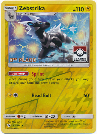 Zebstrika (82/214) (League Promo 3rd Place) [Sun & Moon: Lost Thunder] | L.A. Mood Comics and Games