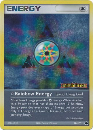 Rainbow Energy (88/101)(Delta Species) (Stamped) [EX: Dragon Frontiers] | L.A. Mood Comics and Games