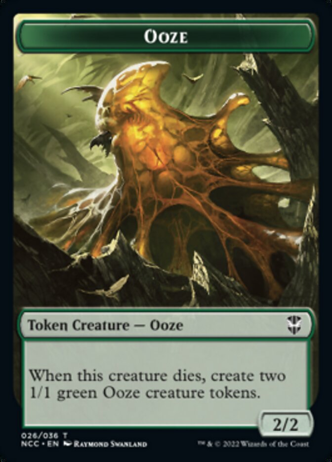 Ooze (026) // Treasure (015) Double-Sided Token [Streets of New Capenna Commander Tokens] | L.A. Mood Comics and Games