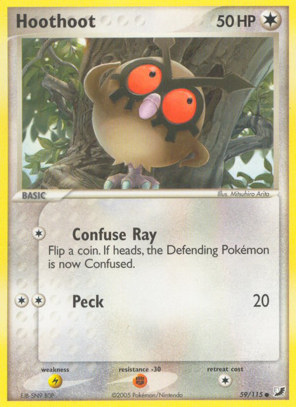 Hoothoot (59/115) [EX: Unseen Forces] | L.A. Mood Comics and Games