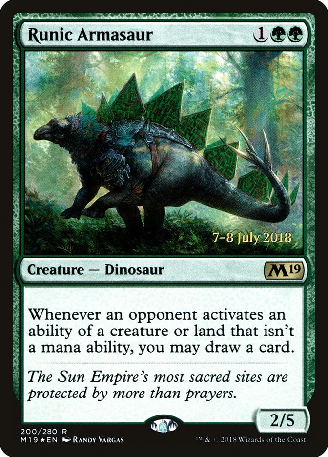 Runic Armasaur [Core Set 2019 Prerelease Promos] | L.A. Mood Comics and Games