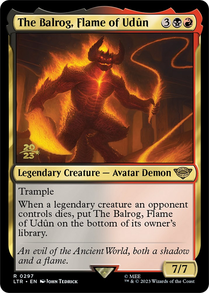 The Balrog, Flame of Udun [The Lord of the Rings: Tales of Middle-Earth Prerelease Promos] | L.A. Mood Comics and Games