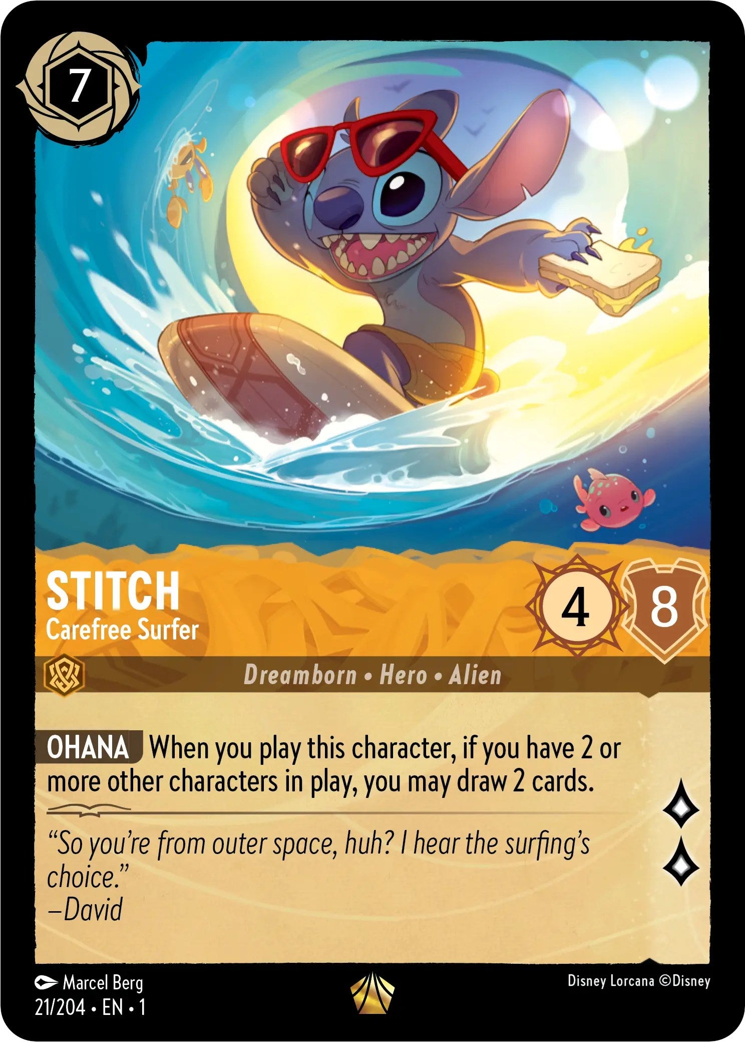 Stitch - Carefree Surfer (21/204) [The First Chapter] | L.A. Mood Comics and Games