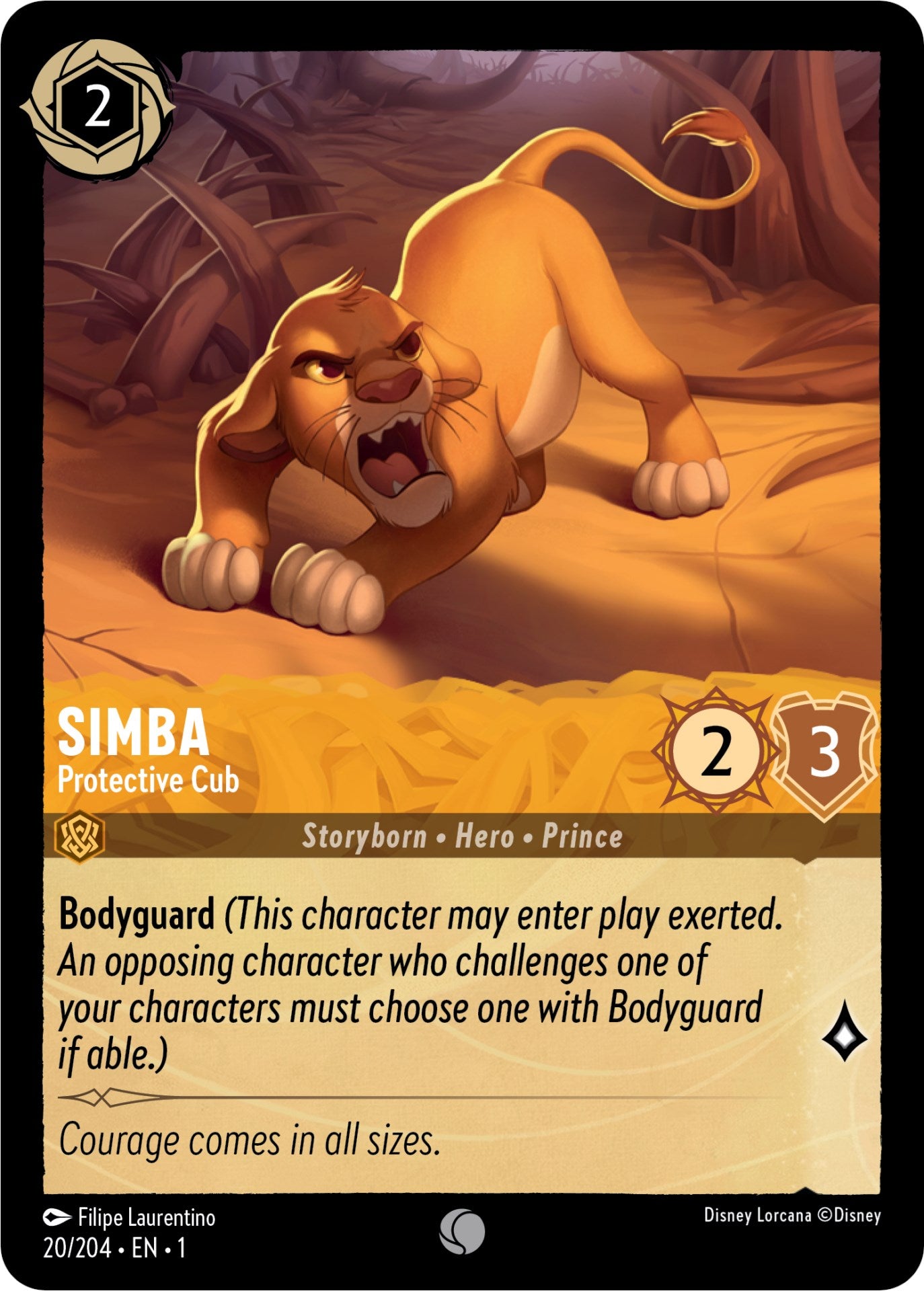 Simba - Protective Cub (20/204) [The First Chapter] | L.A. Mood Comics and Games