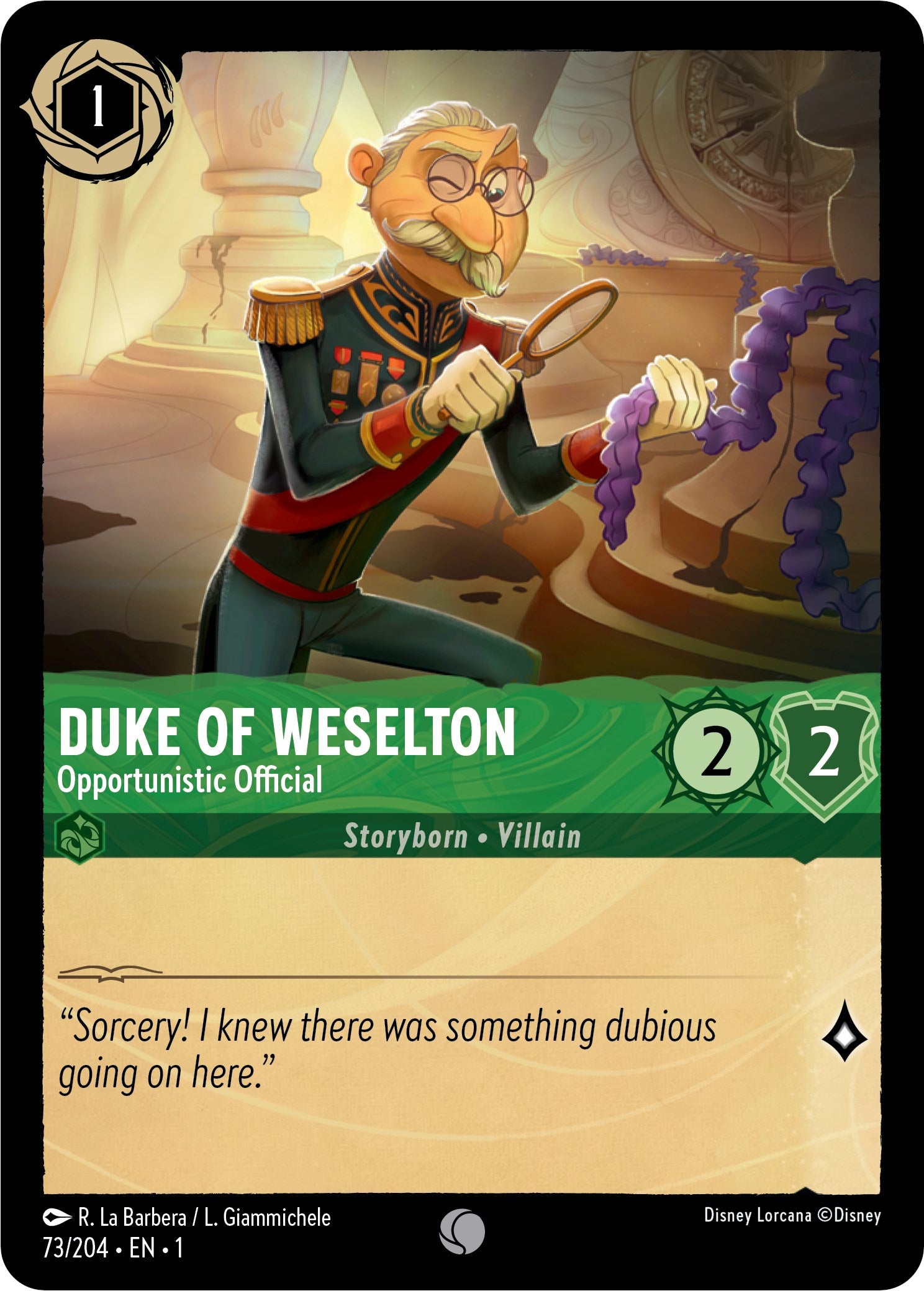 Duke of Weselton - Opportunistic Official (73/204) [The First Chapter] | L.A. Mood Comics and Games