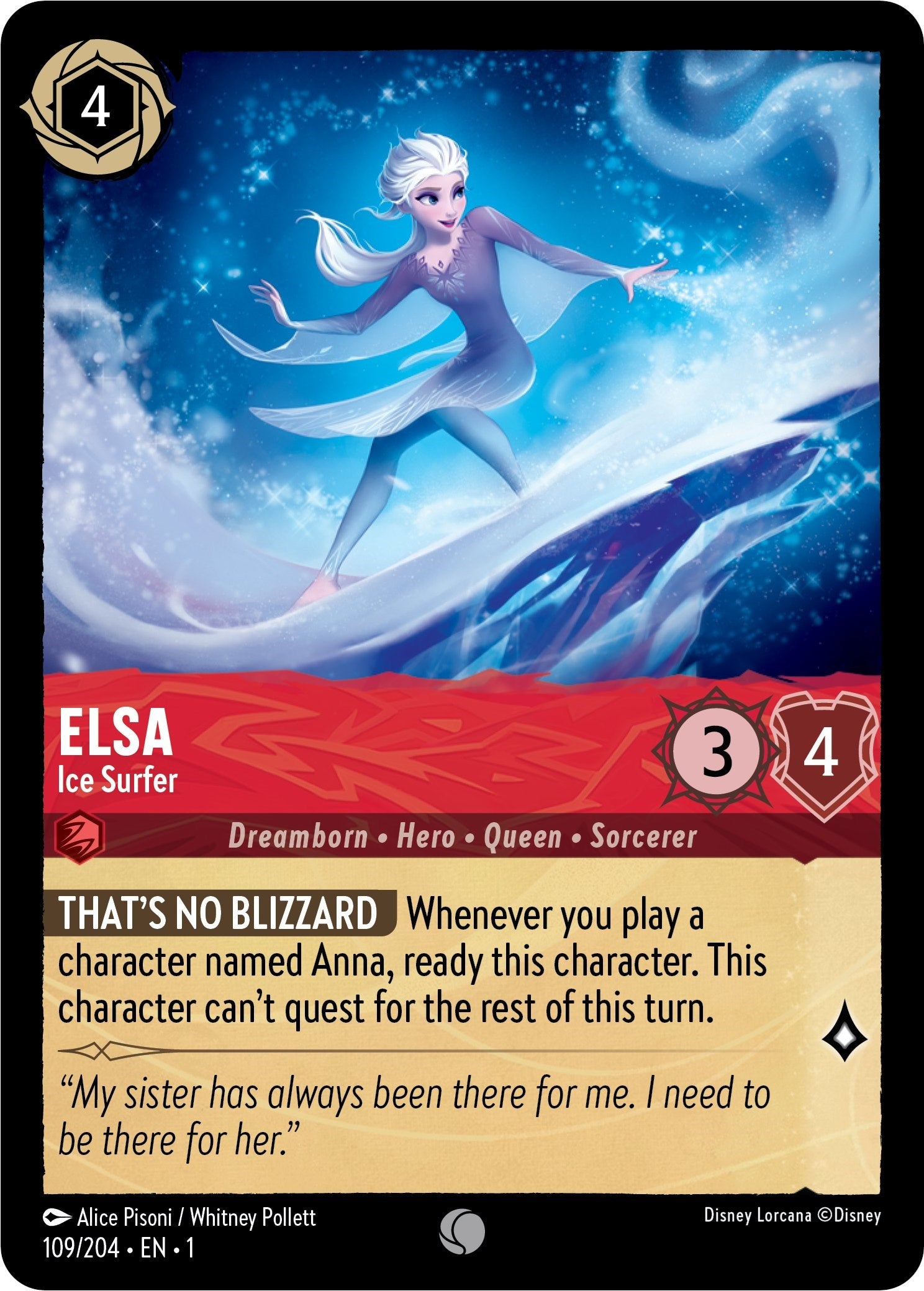 Elsa - Ice Surfer (109/204) [The First Chapter] | L.A. Mood Comics and Games