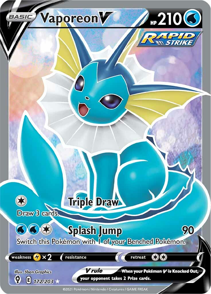 Vaporeon V (172/203) [Sword & Shield: Evolving Skies] | L.A. Mood Comics and Games