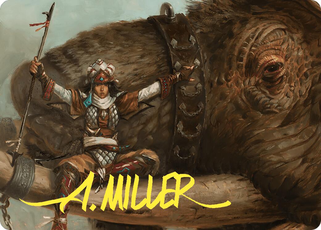 Tuskguard Captain Art Card (Gold-Stamped Signature) [Commander Masters Art Series] | L.A. Mood Comics and Games