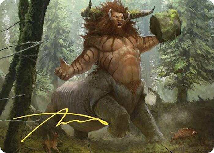 Stonehoof Chieftain Art Card (Gold-Stamped Signature) [Commander Masters Art Series] | L.A. Mood Comics and Games