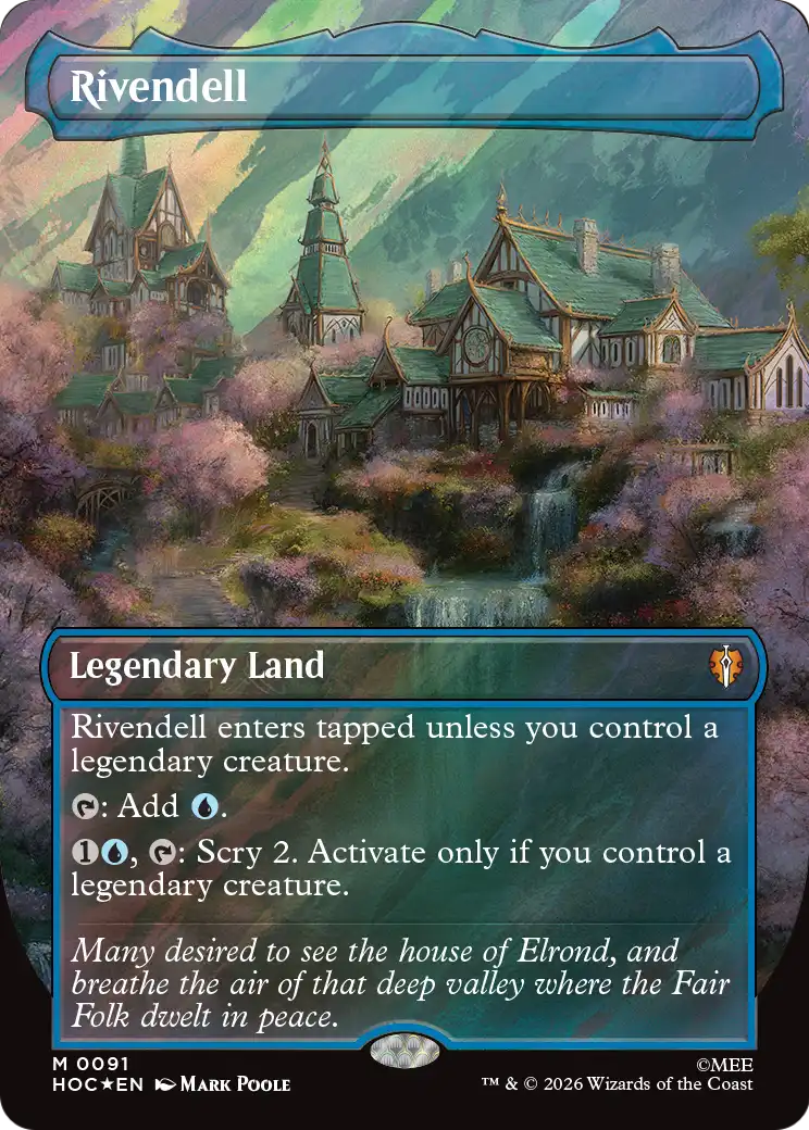 Rivendell (Borderless) (Surge Foil) [The Hobbit: Eternal-Legal] | L.A. Mood Comics and Games