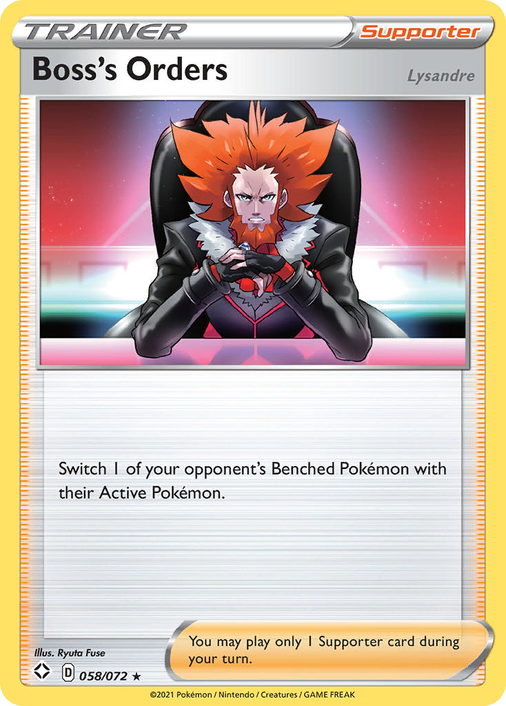 Boss's Orders (058/072) (Deck Exclusive) [Sword & Shield: Shining Fates] | L.A. Mood Comics and Games