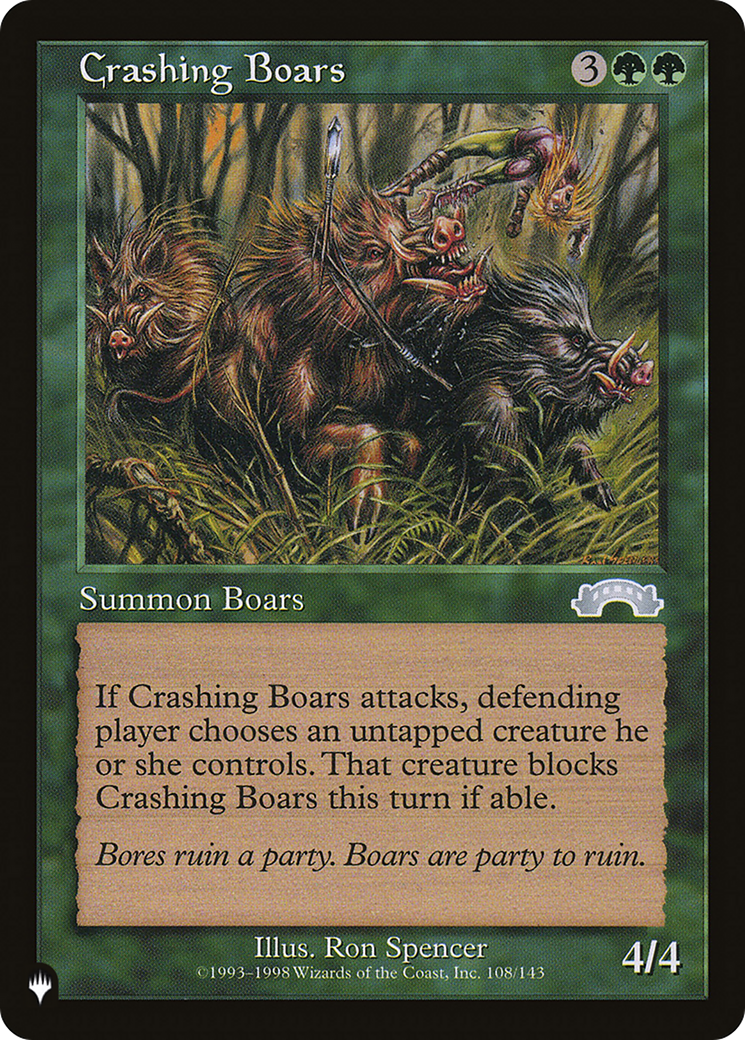 Crashing Boars [The List Reprints] | L.A. Mood Comics and Games