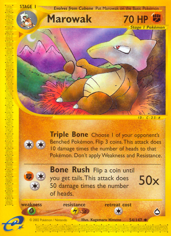 Marowak (54/147) [Aquapolis] | L.A. Mood Comics and Games