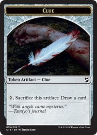 Clue // Construct (021) Double-Sided Token [Commander 2018 Tokens] | L.A. Mood Comics and Games