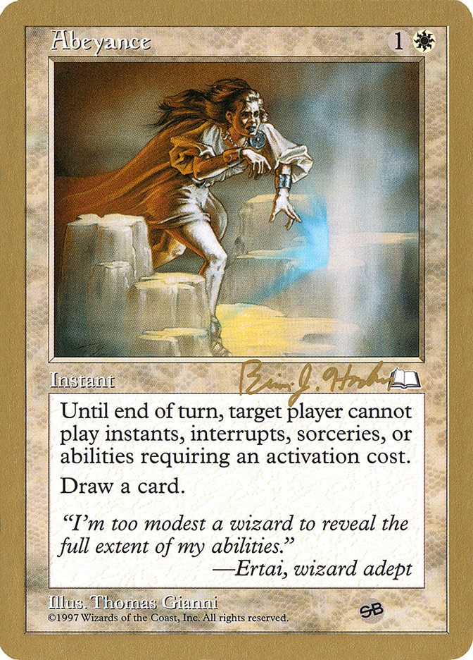 Abeyance (Brian Hacker) (SB) [World Championship Decks 1998] | L.A. Mood Comics and Games