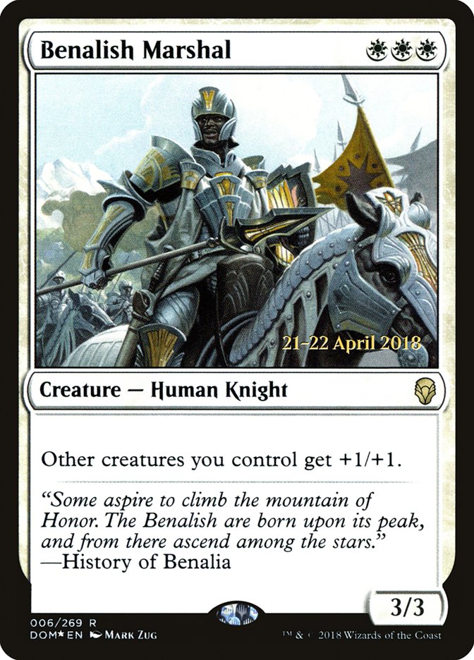 Benalish Marshal [Dominaria Prerelease Promos] | L.A. Mood Comics and Games