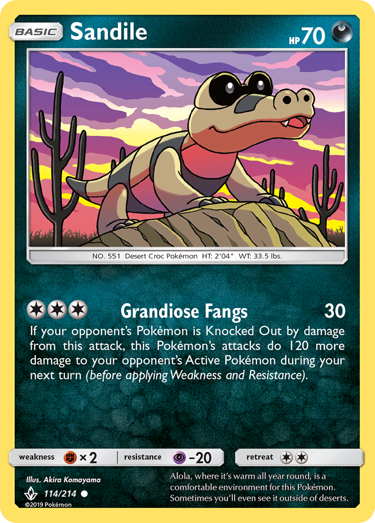 Sandile (114/214) [Sun & Moon: Unbroken Bonds] | L.A. Mood Comics and Games