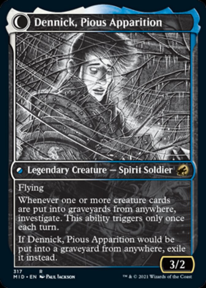 Dennick, Pious Apprentice // Dennick, Pious Apparition (Showcase Eternal Night) [Innistrad: Midnight Hunt] | L.A. Mood Comics and Games