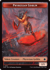 Cat (0027) // Phyrexian Goblin Double-Sided Token [Foundations Tokens] | L.A. Mood Comics and Games