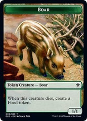 Boar // Food (17) Double-Sided Token [Throne of Eldraine Tokens] | L.A. Mood Comics and Games