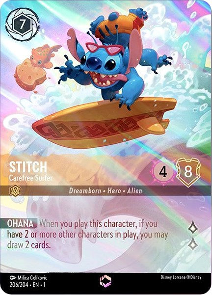 Stitch - Carefree Surfer (Enchanted) (206/204) [The First Chapter] | L.A. Mood Comics and Games