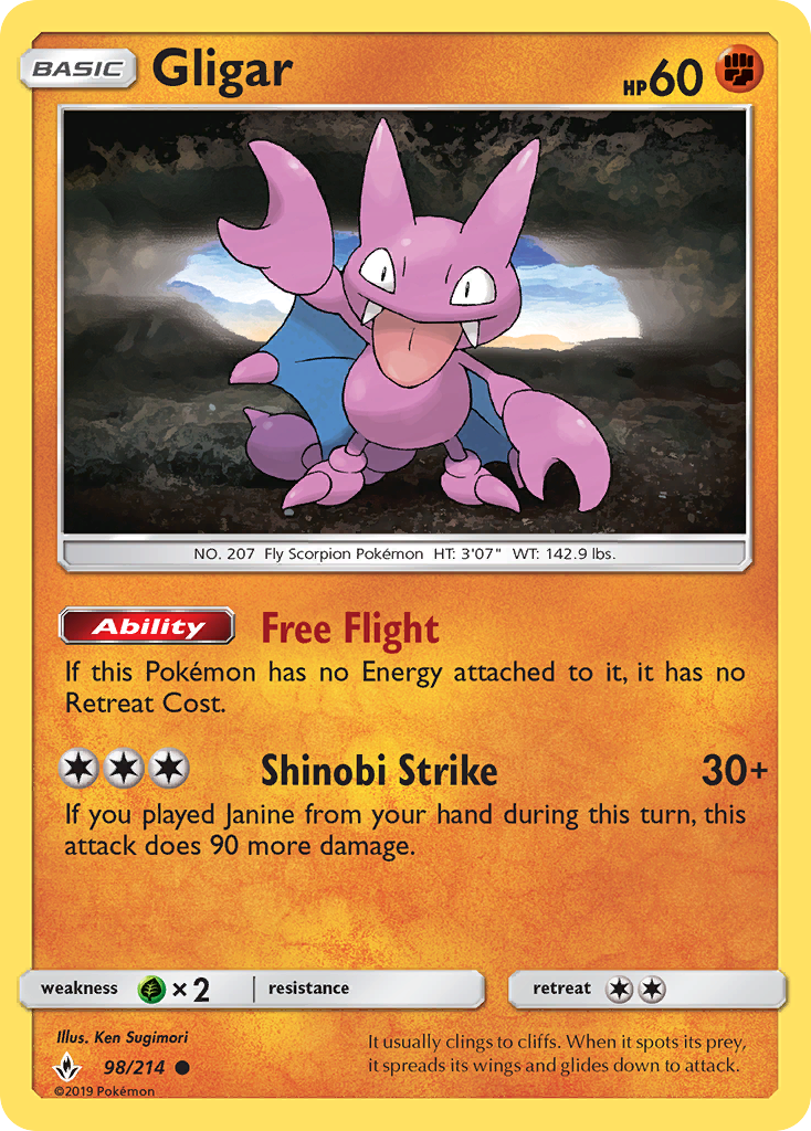 Gligar (98/214) [Sun & Moon: Unbroken Bonds] | L.A. Mood Comics and Games