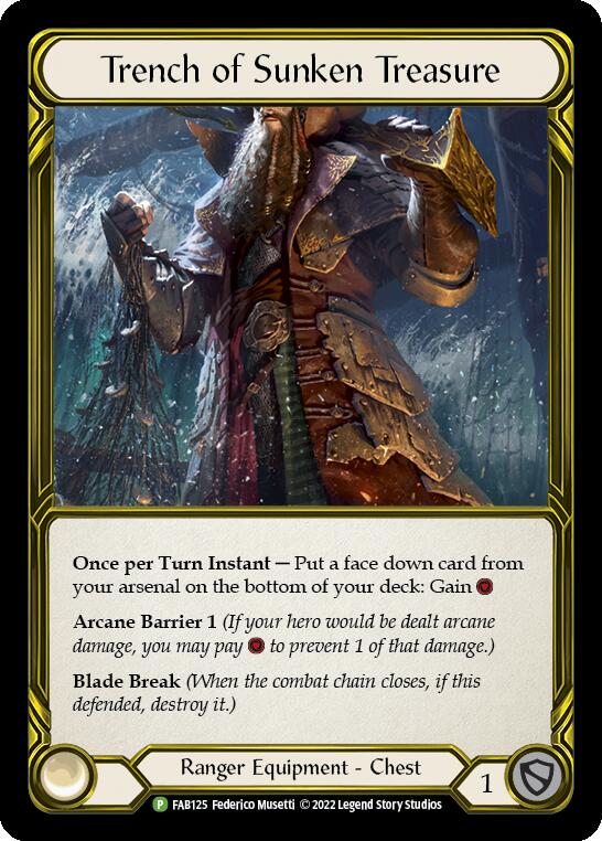 Trench of Sunken Treasure (Golden) [FAB125] (Promo)  Cold Foil | L.A. Mood Comics and Games