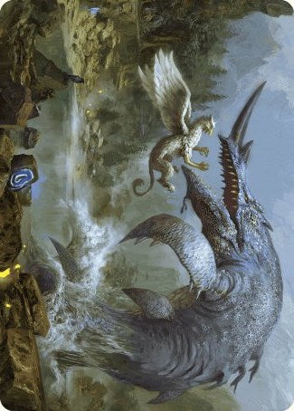 Horned Loch-Whale Art Card [Wilds of Eldraine Art Series] | L.A. Mood Comics and Games