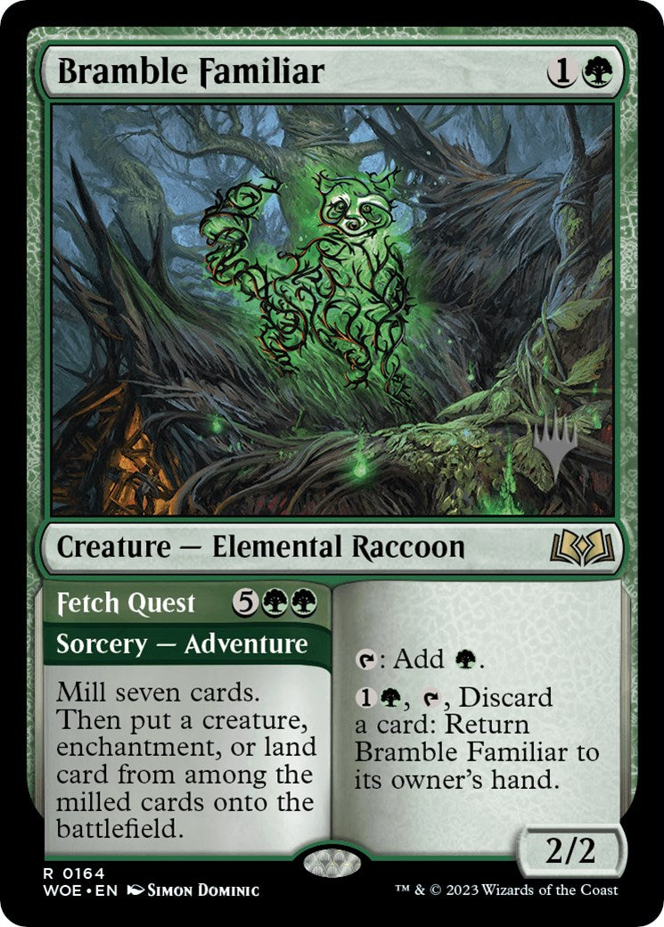 Bramble Familiar // Fetch Quest (Promo Pack) [Wilds of Eldraine Promos] | L.A. Mood Comics and Games