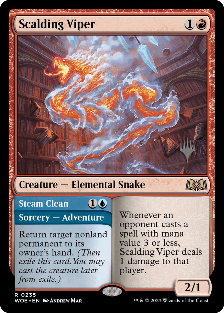 Scalding Viper // Steam Clean (Promo Pack) [Wilds of Eldraine Promos] | L.A. Mood Comics and Games