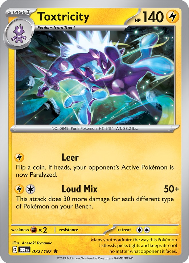Toxtricity (072/197) (Theme Deck Exclusive) [Scarlet & Violet: Obsidian Flames] | L.A. Mood Comics and Games