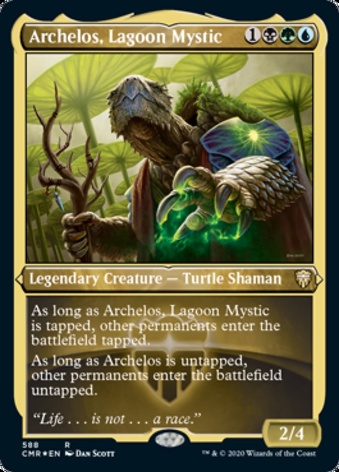 Archelos, Lagoon Mystic (Etched) [Commander Legends] | L.A. Mood Comics and Games