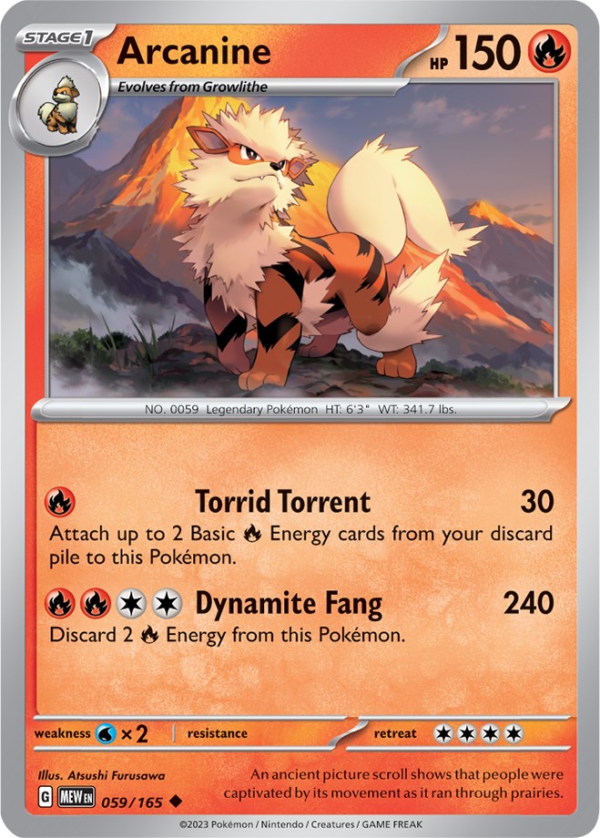 Arcanine (059/165) [Scarlet & Violet 151] | L.A. Mood Comics and Games