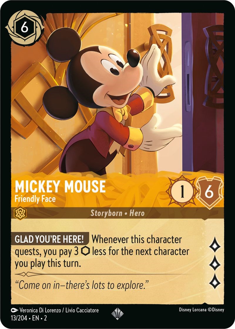 Mickey Mouse - Friendly Face (13/204) [Rise of the Floodborn] | L.A. Mood Comics and Games