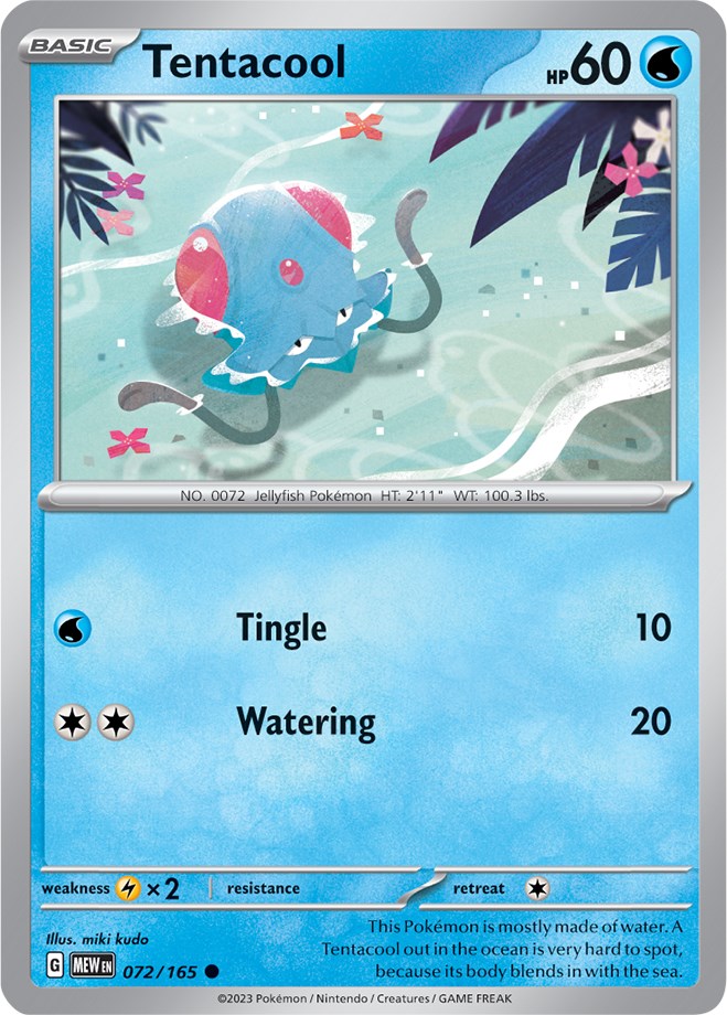 Tentacool (072/165) [Scarlet & Violet 151] | L.A. Mood Comics and Games