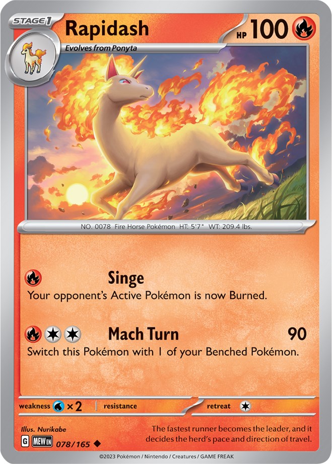 Rapidash (078/165) [Scarlet & Violet 151] | L.A. Mood Comics and Games