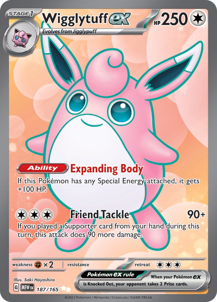 Wigglytuff ex (187/165) [Scarlet & Violet 151] | L.A. Mood Comics and Games