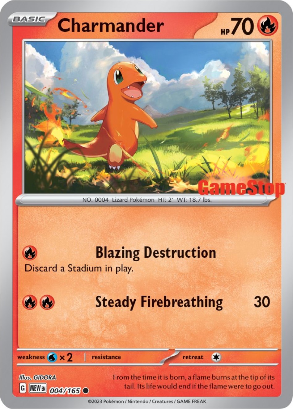 Charmander (004/165) (GameStop Exclusive) [Scarlet & Violet 151] | L.A. Mood Comics and Games