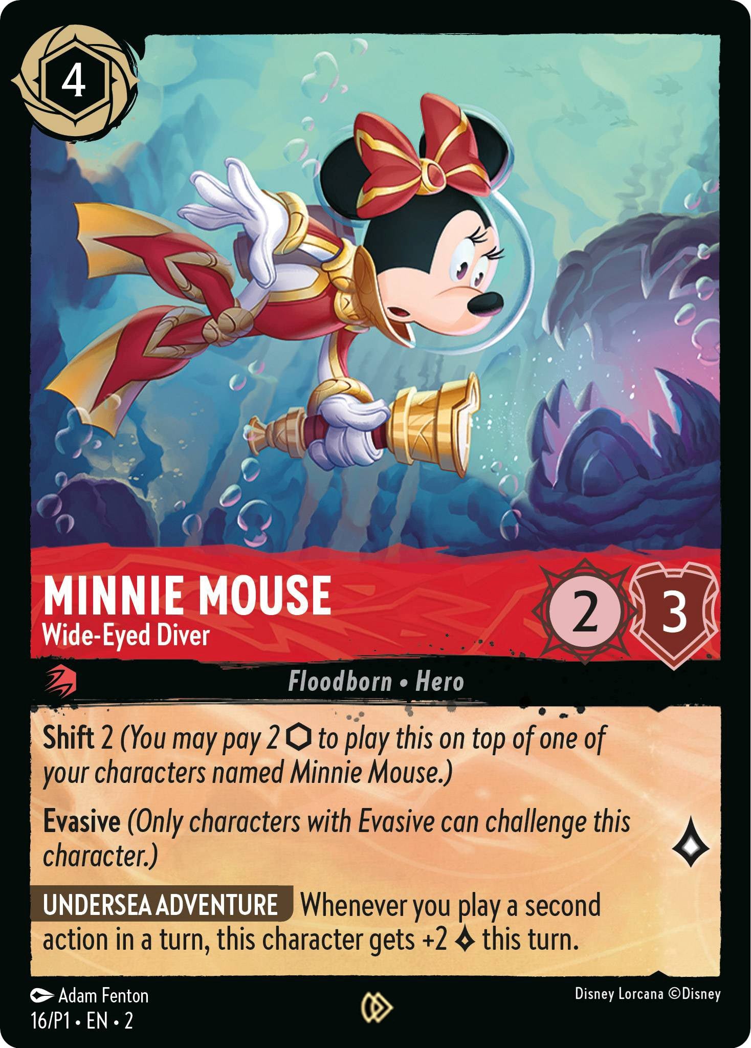 Minnie Mouse - Wide-Eyed Diver (16) [Promo Cards] | L.A. Mood Comics and Games