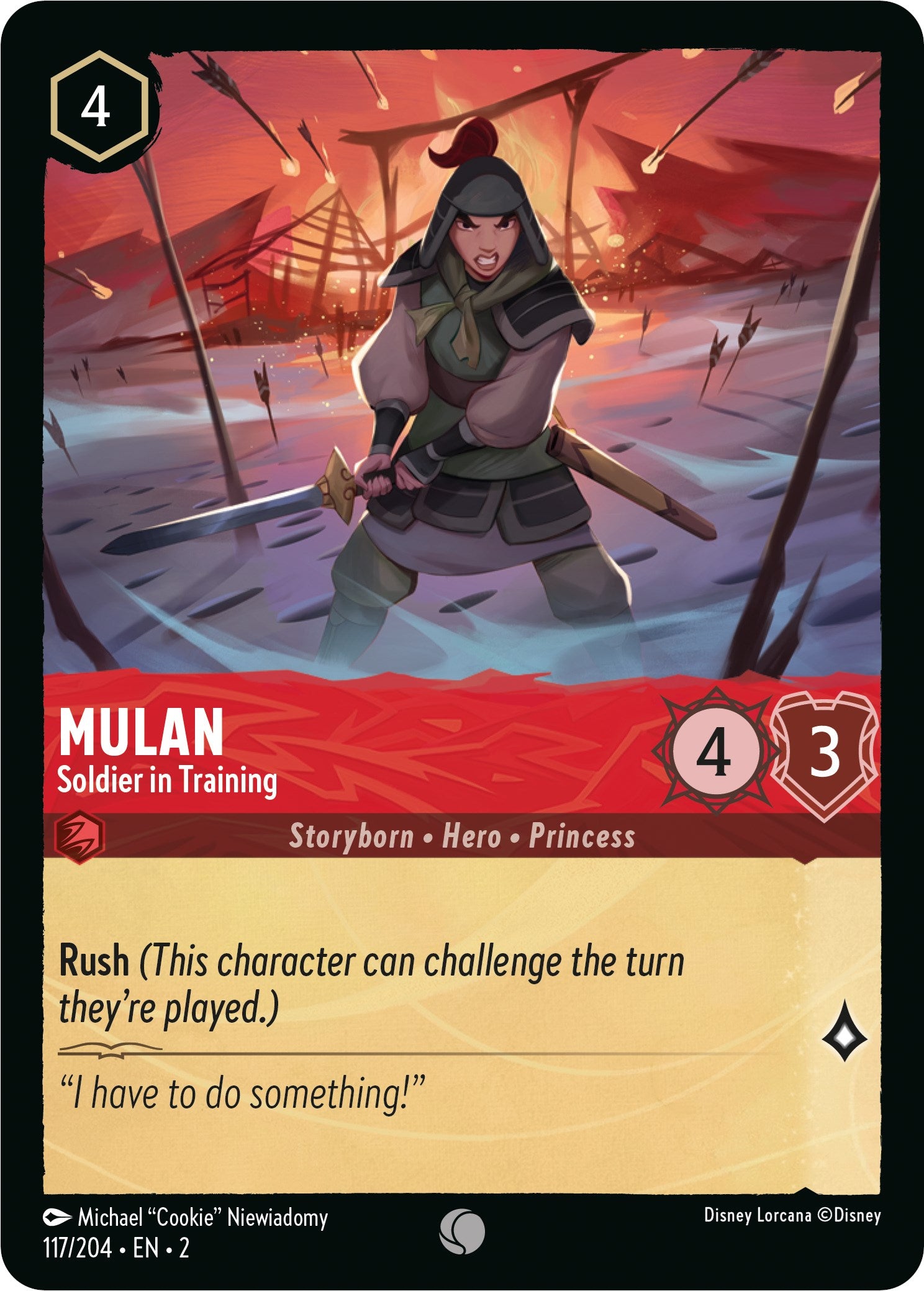 Mulan - Soldier in Training (117/204) [Rise of the Floodborn] | L.A. Mood Comics and Games