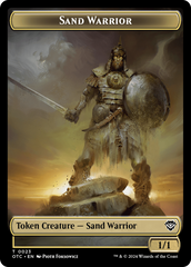 Plant // Sand Warrior Double-Sided Token [Outlaws of Thunder Junction Commander Tokens] | L.A. Mood Comics and Games