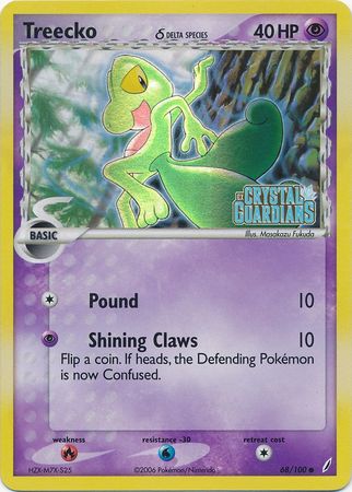 Treecko (68/100) (Delta Species) (Stamped) [EX: Crystal Guardians] | L.A. Mood Comics and Games