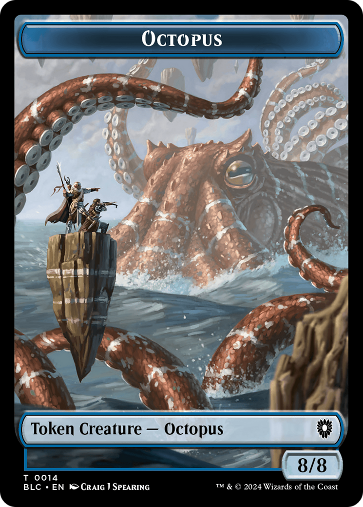 Octopus // Rabbit Double-Sided Token [Bloomburrow Commander Tokens] | L.A. Mood Comics and Games